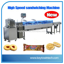 2015 High Speed cream biscuits sandwiching machine with packaging machine
