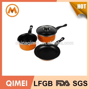 5pcs pressed carbon steel cookware set