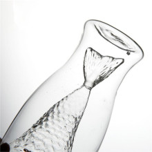 Transparent Mermaid Shaped Double Wall Water Bottle and Whiskey Glasses