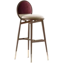 Rattan Wood Counter Stool Wooden Bar Stool for Restaurant Canteen