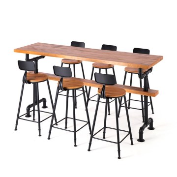 Solid Wood High Tables and Bar Stools for Restaurants and Bars