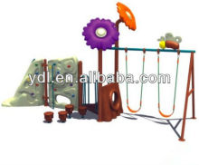 Outdoor playground conbination swing and slide