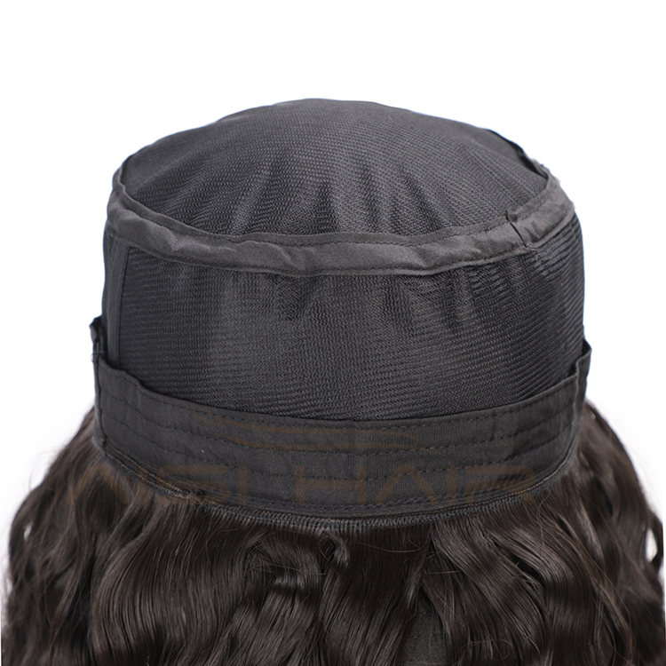 Aisi Hair Outdoor Hat Black Water Wave Wig Party Knit Slouchy Hat Synthetic Fiber Hair Extension With Black Bucket Hat For Women