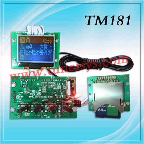 TM181 lcd flash usb sd mp3 player with remote