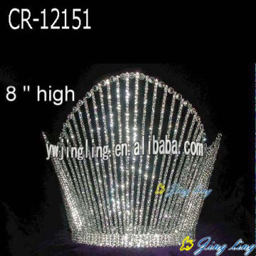 Corona cristalina de la fuente de la reina de la belleza de 8 pulgadas