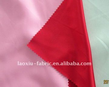 red poly satin fabric