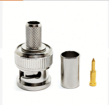 male BNC crimp connector for CCTV