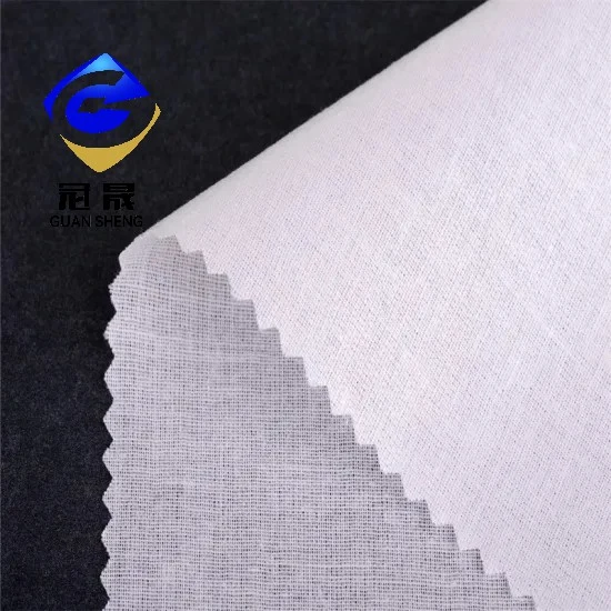 100% Cotton Woven Fusible Adhesive Shirt Interlining Fabric Top Fuse