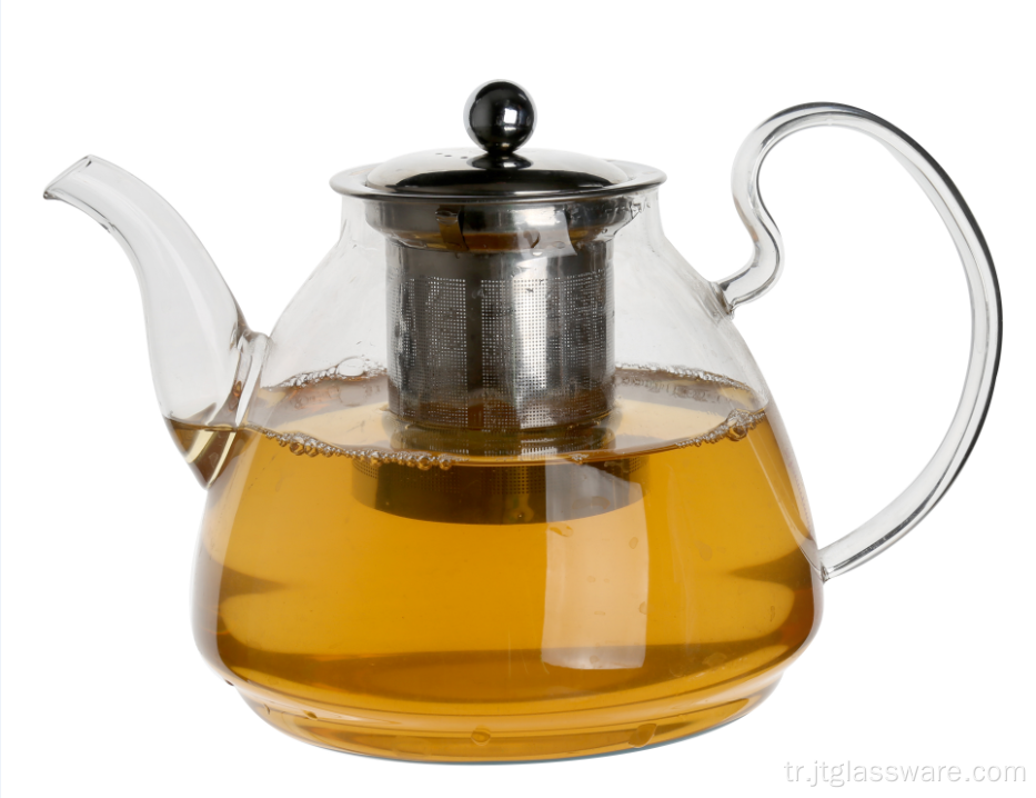 Kurşunsuz Antika Süzgeçli Cam Çaydanlıklar