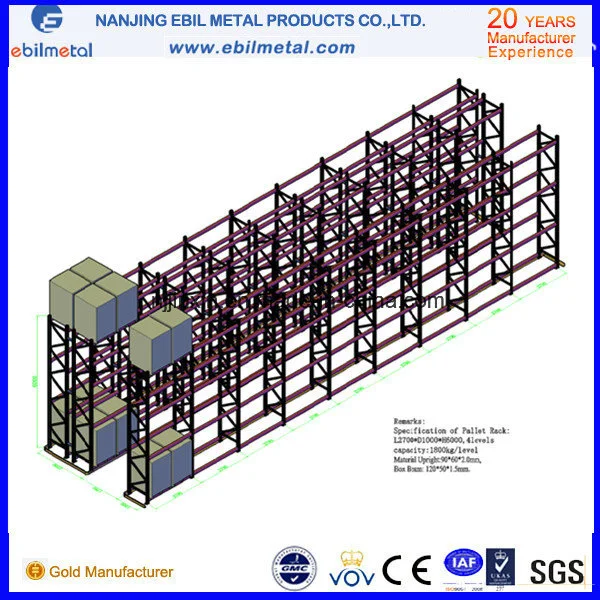 High Density Steel Vna Pallet Racking