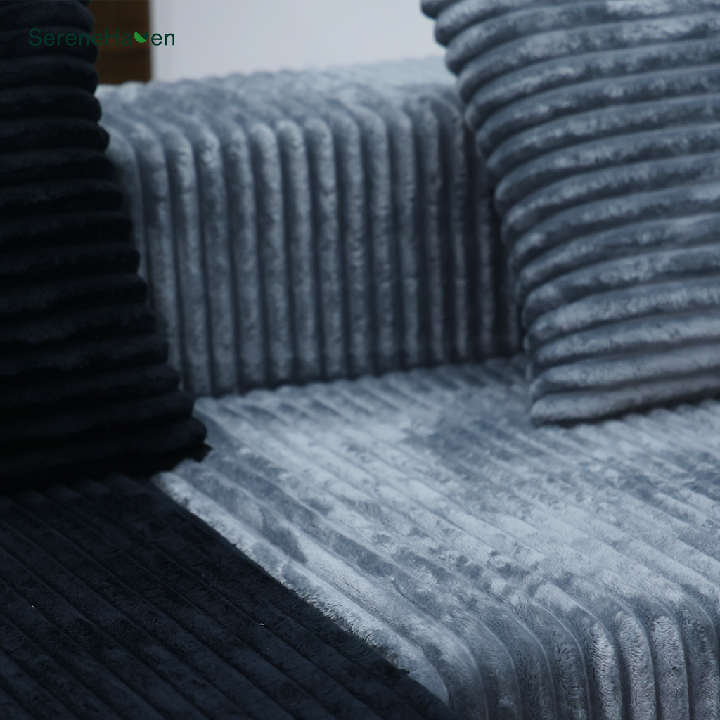 H053 모듈소파 (5) SereneHaven Corduroy Modular Couch - Fabric Texture Detail