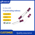 F3 Cembung Dalam Rambut Merah Red Red Light-Emitting Diode