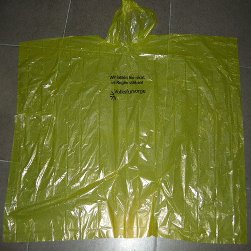 yellow color Emergency Rain Poncho