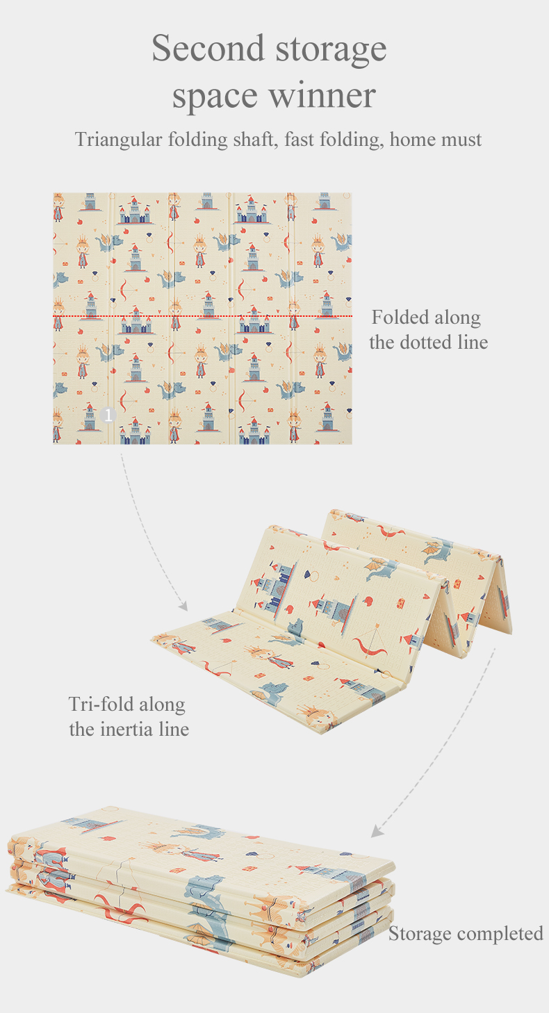 공장 가격 비 독성 접이식 베이비 플레이 매트 매트 플레이 메이트 XPE 게임 크롤링 매트