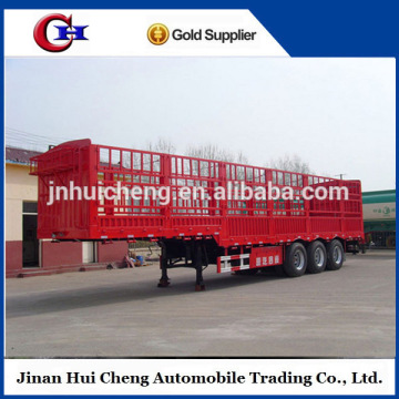 livestock cargo 3 axle fence truck trailer grid semi trailer for sale