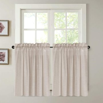 Flax Curtain Valance Small Window Curtains