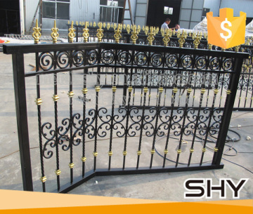 Wrought iron Fence curved metal fence panel