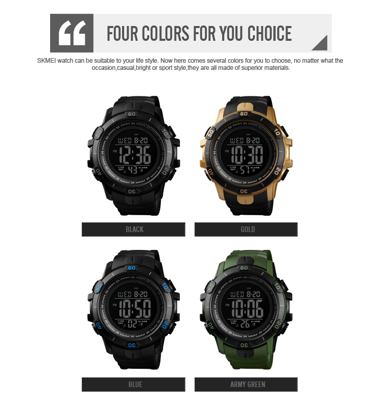 Cheap large case wrist watch dropshipping online sale digital men wrist watches