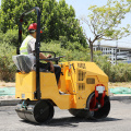 800 kg vibratory double drum road roller with seiko build