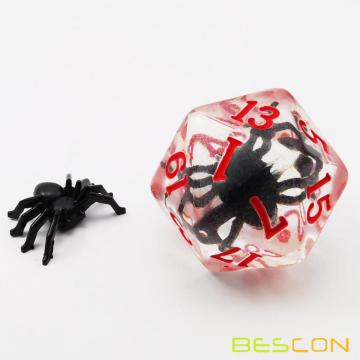 Bescon Novelty Spider Polyédrico RPG Juego de dados