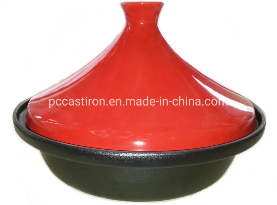 30cm Cast Iron Tagine BSCI LFGB FDA Approved Nonstick