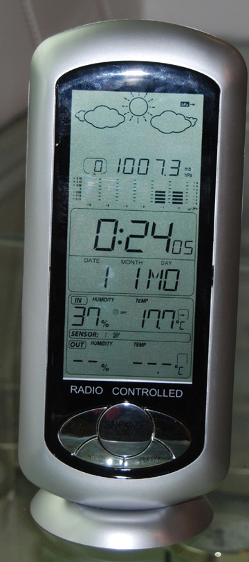 wireless weather station clock