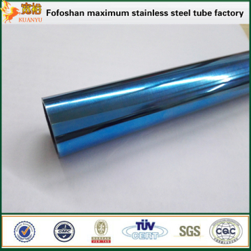 sus304 600 grit polish Saphire colored stainless steel pipe blue color inox tube