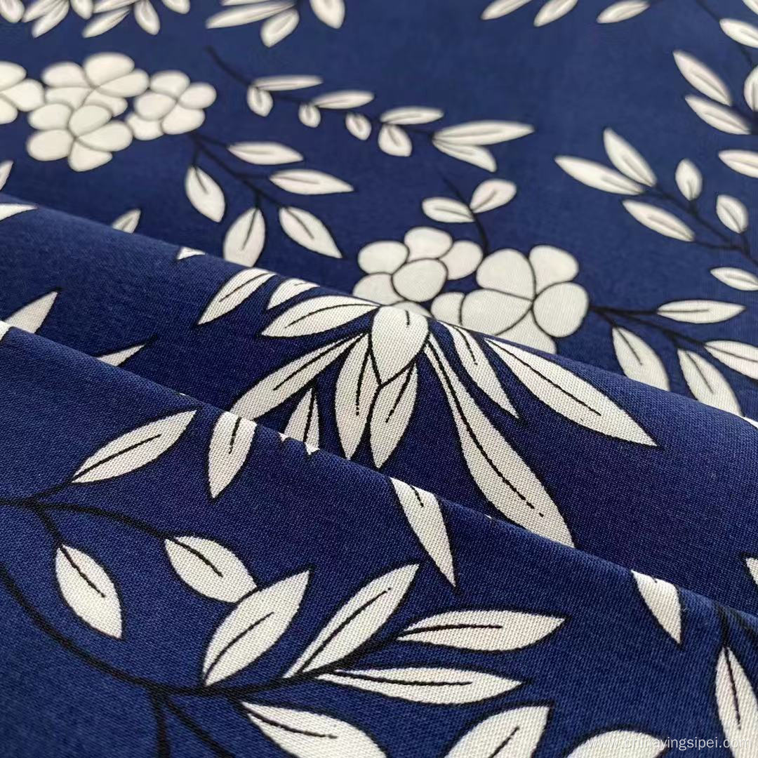 Spun Woven Rayon Challis Fabric Floral Viscose Material