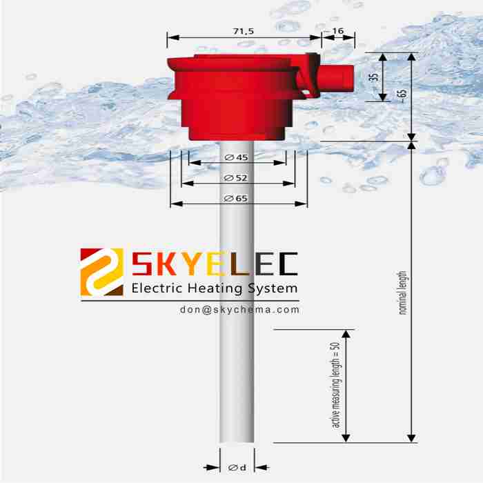 Termostatos de varilla Control de temperatura de electroplatación PT100