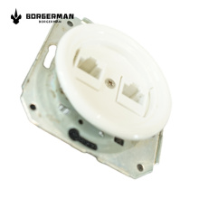 Wholesale Dual Computer RJ45 Universal Internet Wall Socket No Frame