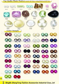 Wholesale half round plastic pearl