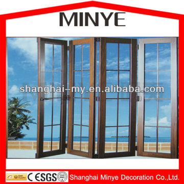 ALUMINUM FOLDING DOOR COMMERCIAL AUTOMTIC GLASS FOLDING DOOR THREE PANEL GLASS FOLDING DOOR