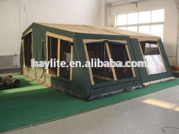 Outdoor camp trailer tent