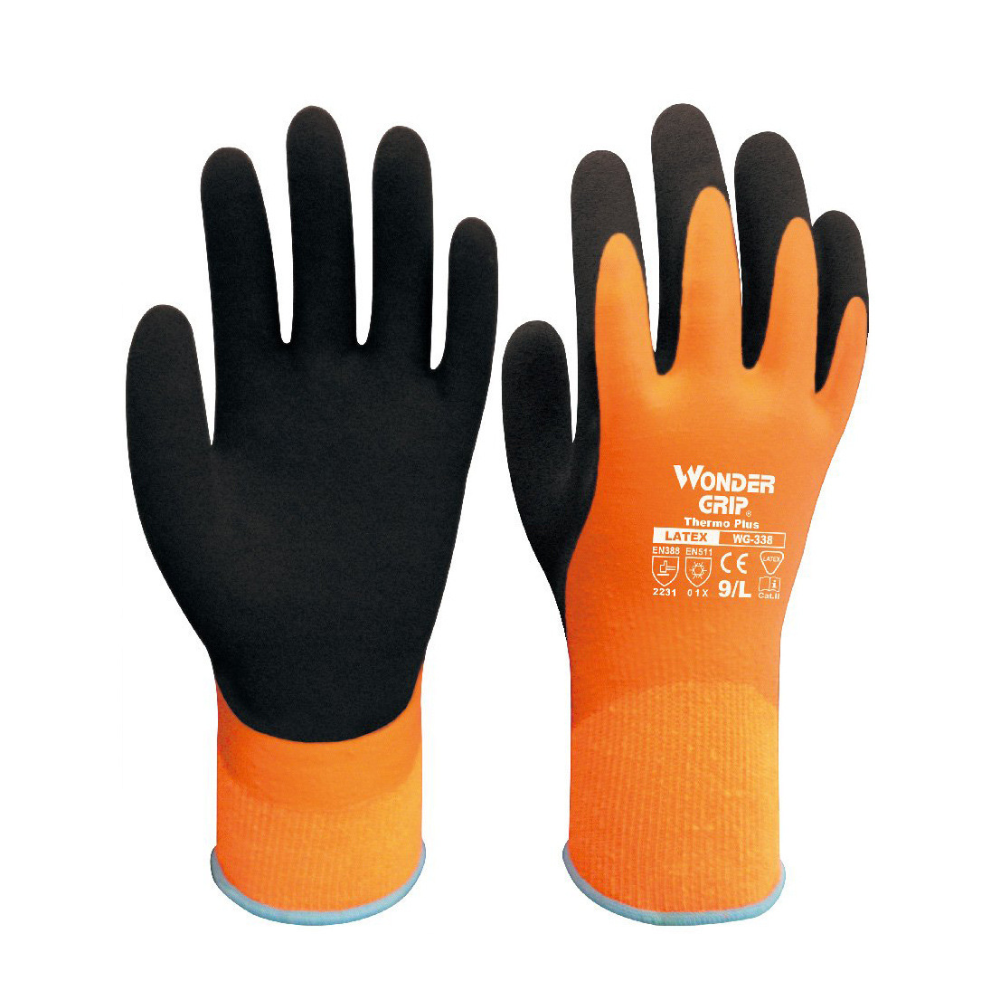 WonderGrip Water-Repellant Insulated Latex Foam Grip Gloves