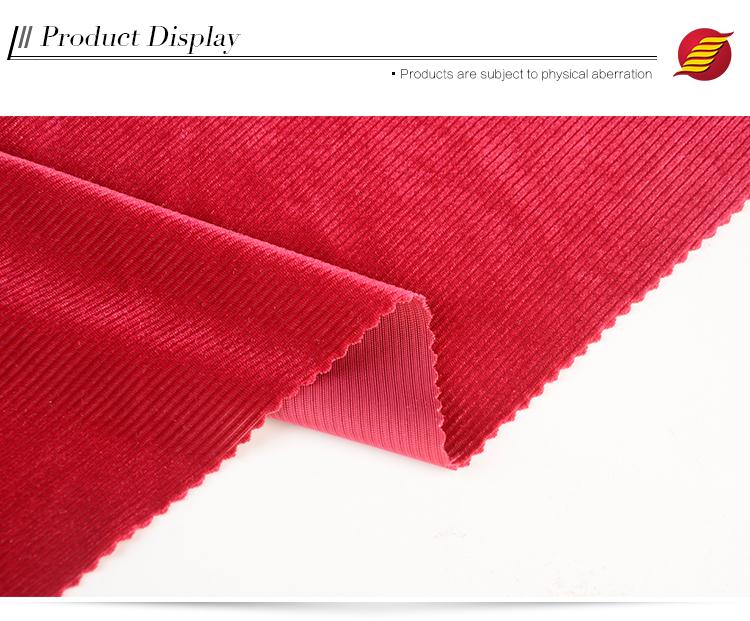 Holland scholl red velvet soft corduroy velour tecido veludo design fabric velour polyester warp knitting