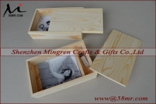 Wood Photo Storage Gift Box with USB Box