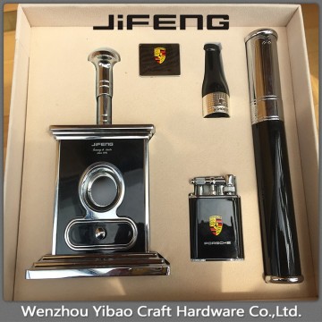 High quality cigar smoking set cigar holder, cigar lighter, cigar cutter,cigar tube