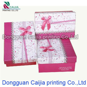 recycled christmas various size square gift paper box with lid