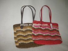 Newest Ladies Grace Paper Fabric Crochet Bag