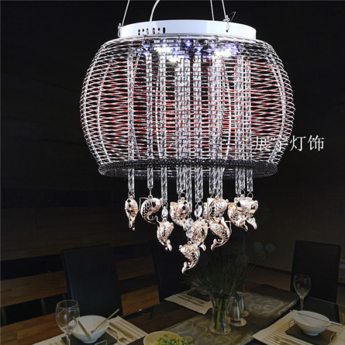 Elegant Bead Crystal Hanging Light