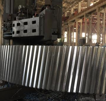 Large module casting steel mill helical ring gear