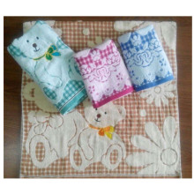 Wholesale Teddy Bear Cotton hand Towels Cute Square Kids Towel