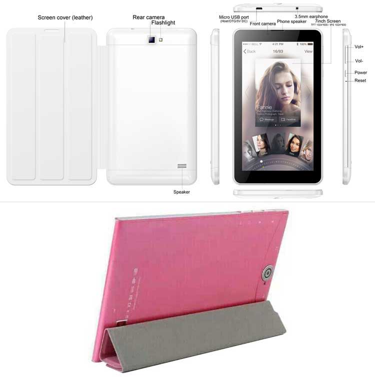 Mt6572/Mt8312 7inch 3G IPS Android Tablet PC