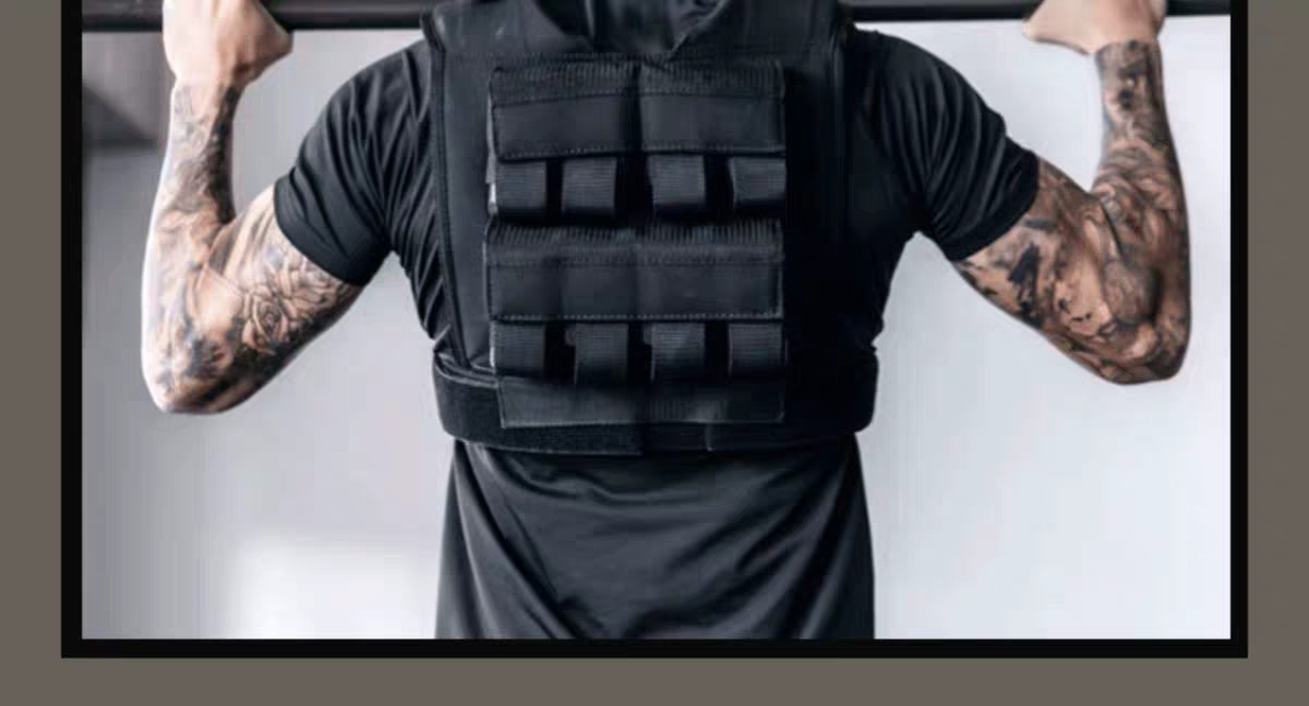 Adjustable steel plate vest fitness sandbag training weight vest