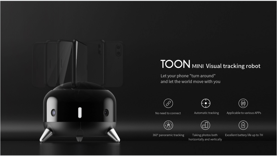FINEO TOON Mini Stabilizer for Smartphone 360 degree follow-up shooting