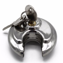 High quality anti-theft stainless steel polished round disc padlock