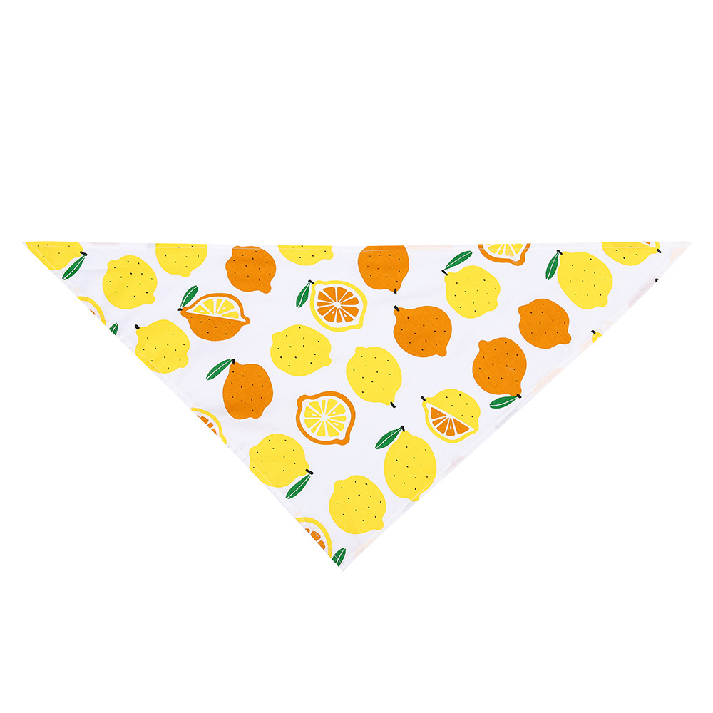 New Pet Triangle Scarf Summer Fruit Pattern Small Fresh Dog Saliva Towel Pet Scarf In Stock