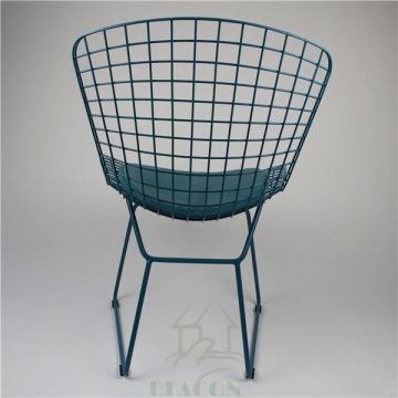 Cheap Price Side Bertoia Wire Chair With Wooden Legs Seat Pad