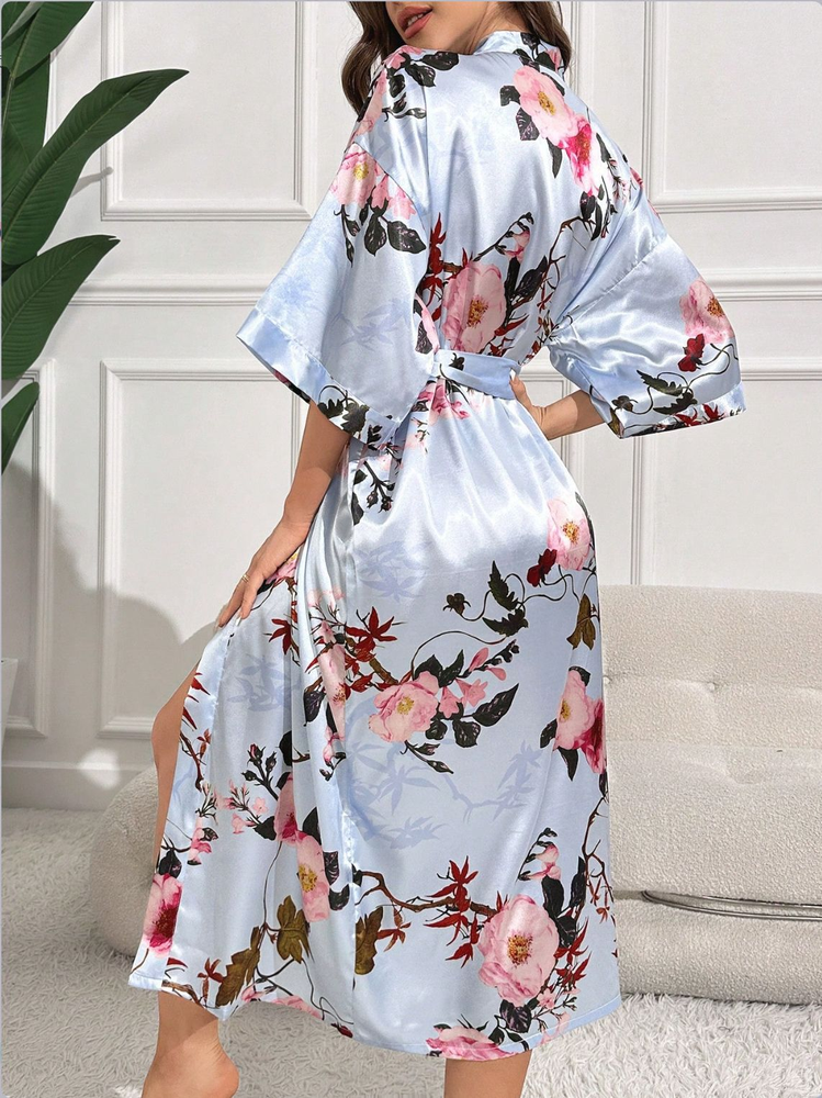 Роскошный шелковый пижамный галстук с принтом Pure Luxury Silk Feel Printed Pajamas Tie Pure