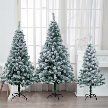 Modern Snow Flocked Christmas Tree for Home Decor and Window Display